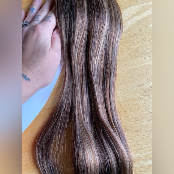 HUMAN HAIR Rooted Mixed Brown Ponytail Extension 22in 90g - Picture 11 of 15
